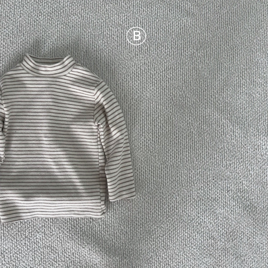Stripe Half Turtleneck Tee