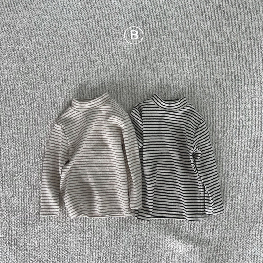 Stripe Half Turtleneck Tee