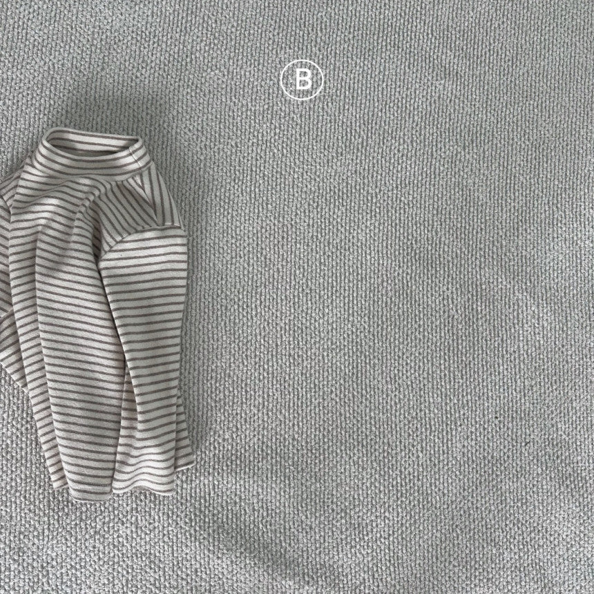 Stripe Half Turtleneck Tee